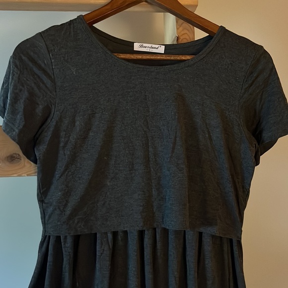 Grey Knit Nursing/maternity top sz S - Picture 2 of 5